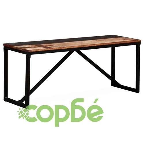 Пейка от регенерирано дърво масив, 110х35х45 см ➤ топ цена ➤ sorbe.bg
