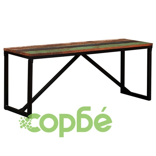 Пейка от регенерирано дърво масив, 110х35х45 см ➤ топ цена ➤ sorbe.bg