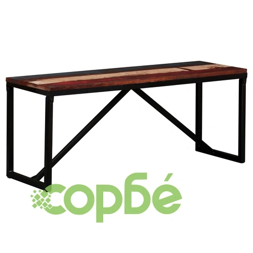 Пейка от регенерирано дърво масив, 110х35х45 см ➤ топ цена ➤ sorbe.bg