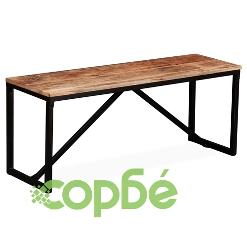 Пейка, мангова дървесина масив, 110х35х45 см ➤ топ цена ➤ sorbe.bg