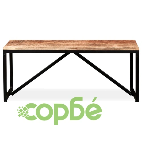 Пейка, мангова дървесина масив, 110х35х45 см ➤ топ цена ➤ sorbe.bg