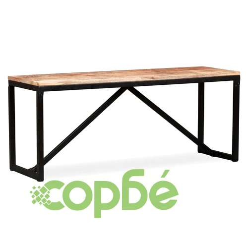 Пейка, мангова дървесина масив, 110х35х45 см ➤ топ цена ➤ sorbe.bg