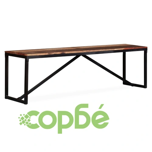 Пейка, регенерирана дървесина масив, 160х35х45 см ➤ топ цена ➤ sorbe.bg