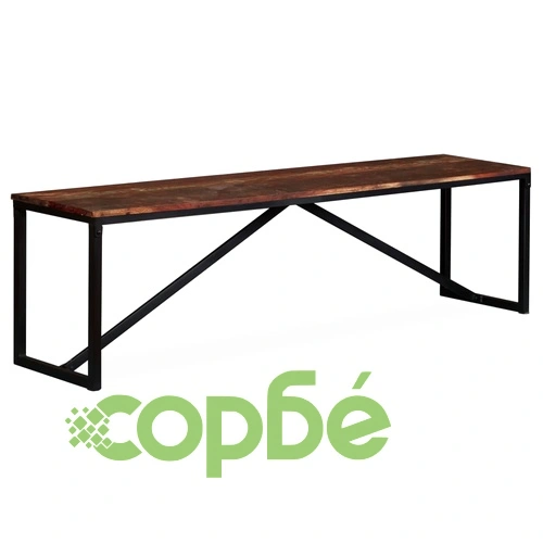 Пейка, регенерирана дървесина масив, 160х35х45 см ➤ топ цена ➤ sorbe.bg