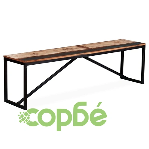 Пейка, регенерирана дървесина масив, 160х35х45 см ➤ топ цена ➤ sorbe.bg
