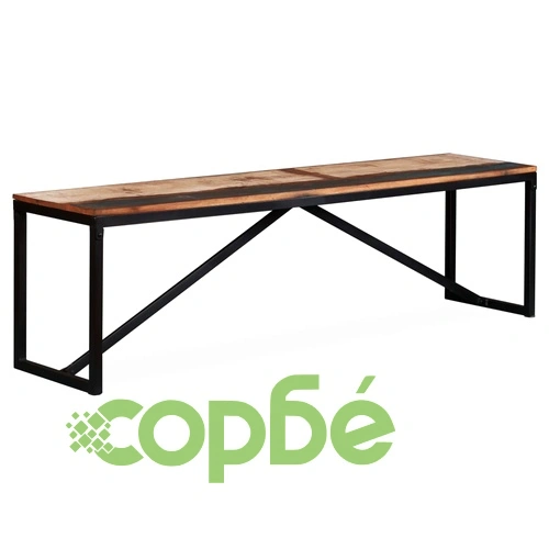 Пейка, регенерирана дървесина масив, 160х35х45 см ➤ топ цена ➤ sorbe.bg