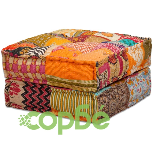 4-местен модулен пуф, пачуърк, текстил ➤ топ цена ➤ sorbe.bg