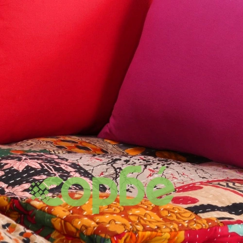 2-местен модулен пуф, пачуърк, текстил ➤ топ цена ➤ sorbe.bg