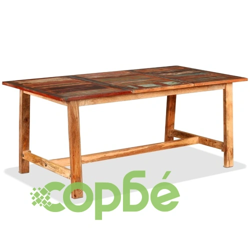 Трапезна маса, регенерирано дърво масив, 180 cм ➤ топ цена ➤ sorbe.bg