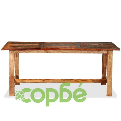 Трапезна маса, регенерирано дърво масив, 180 cм ➤ топ цена ➤ sorbe.bg