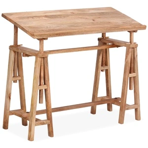 Чертожна маса, мангово дърво масив, 116x50x76 cм