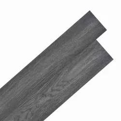 Самозалепващи подови дъски от PVC 5,02 кв.м. 2 мм черно и бяло