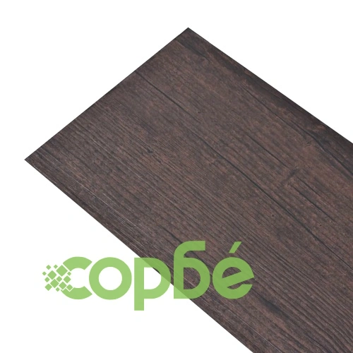 Самозалепващи подови дъски PVC 5,02 м² 2 мм тъмнокафяви ➤ топ цена ➤ sorbe.bg
