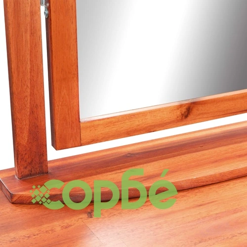 Тоалетка с табуретка и огледало, акация масив ➤ топ цена ➤ sorbe.bg