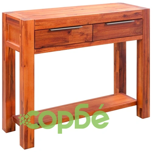 Конзолна маса, акациево дърво масив, 86x30x75 cм ➤ топ цена ➤ sorbe.bg