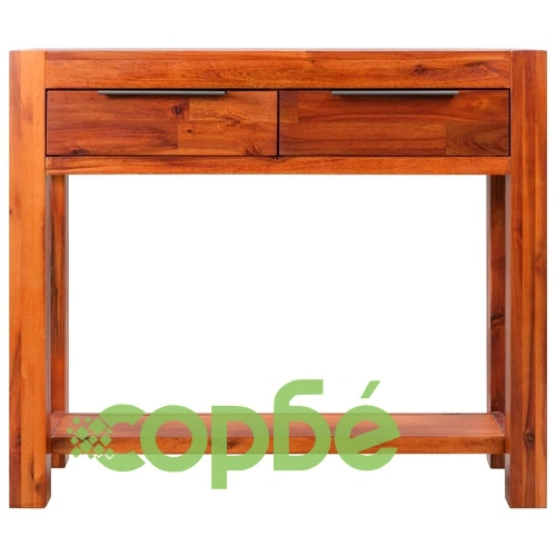 Конзолна маса, акациево дърво масив, 86x30x75 cм ➤ топ цена ➤ sorbe.bg