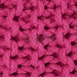 Ръчно плетен пуф, памук, 50x35 см, розов