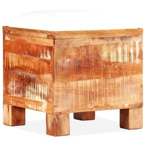 Пейка за съхранение, регенерирано дърво масив, 40x40x45 см