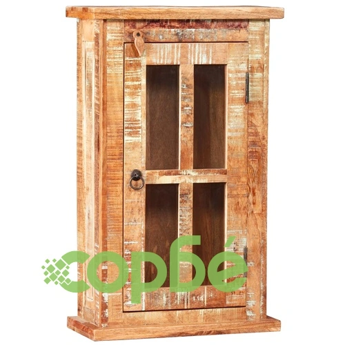 Стенен шкаф, регенерирано дърво масив, 44x21x72 см ➤ топ цена ➤ sorbe.bg