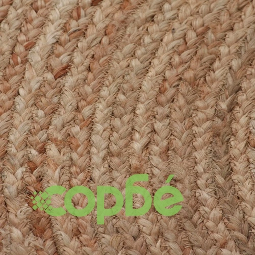 Плетен килим от юта, 90 см, кръгъл ➤ топ цена ➤ sorbe.bg