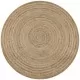 Плетен килим от юта, 150 см, кръгъл