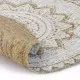 Плетен килим от юта с принт, 90 см, кръгъл