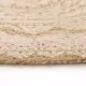 Плетен килим от юта с принт, 120 см, кръгъл