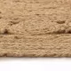 Плетен килим с дизайн, от юта, 150 см, кръгъл
