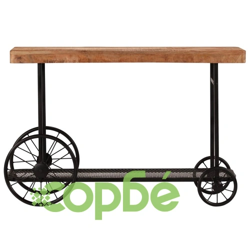 Конзолна маса, мангово дърво масив, 115x36x76 cм ➤ топ цена ➤ sorbe.bg