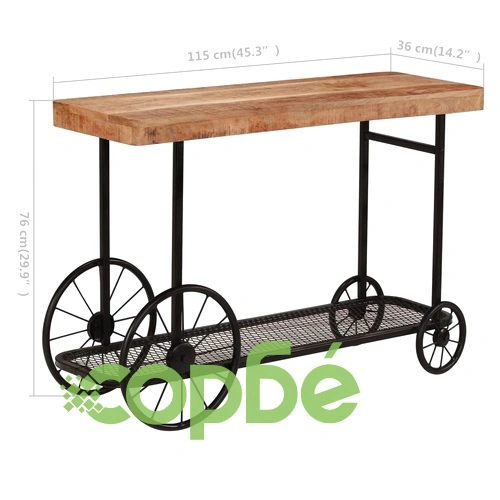 Конзолна маса, мангово дърво масив, 115x36x76 cм ➤ топ цена ➤ sorbe.bg