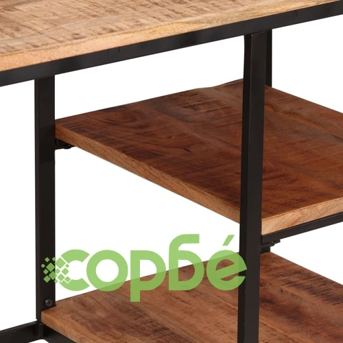 Бюро със сгъваем стол, мангово дърво масив, 115x50x76 см ➤ топ цена ➤ sorbe.bg