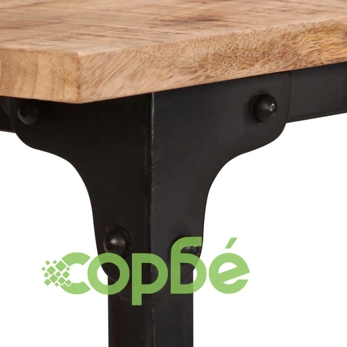 Бюро със сгъваем стол, мангово дърво масив, 115x50x76 см ➤ топ цена ➤ sorbe.bg