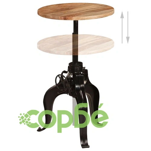 Бар маса, мангово дърво масив, 60x(76-110) см ➤ топ цена ➤ sorbe.bg