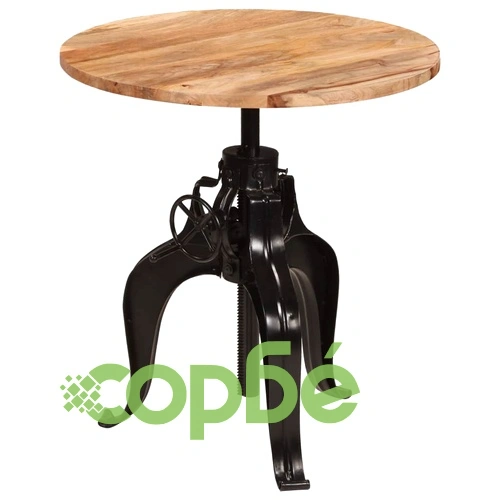 Бар маса, мангово дърво масив, 75x(76-110) см ➤ топ цена ➤ sorbe.bg