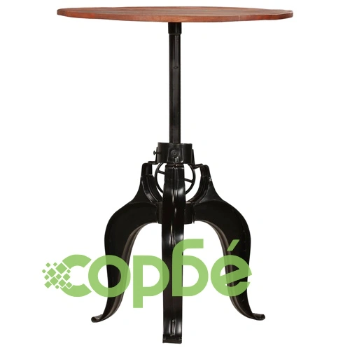 Бар маса, регенерирано дърво масив, 75х(76-110) см ➤ топ цена ➤ sorbe.bg