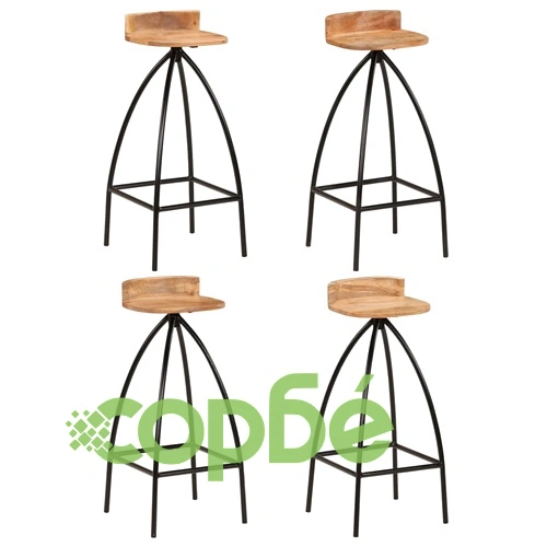 Бар комплект от 5 части, мангово дърво масив ➤ топ цена ➤ sorbe.bg