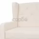 Двуместен диван, текстил, кремавобял