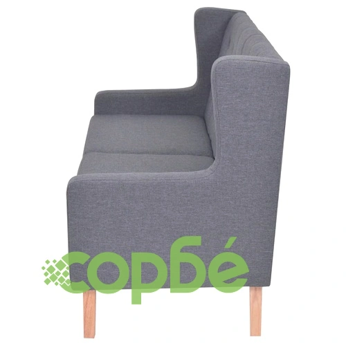 2-местен диван от плат, сив ➤ топ цена ➤ sorbe.bg