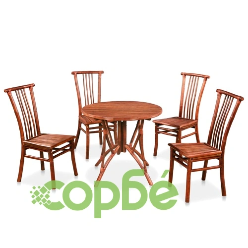 Трапезен комплект, 5 части, бамбук ➤ топ цена ➤ sorbe.bg