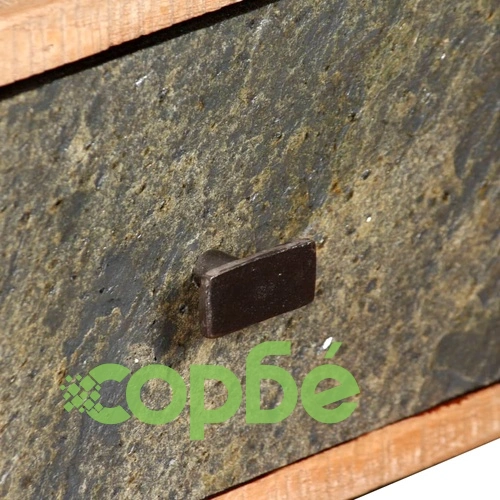 Маса за кафе, регенериран тик масив, 90x65x40 cм  ➤ топ цена ➤ sorbe.bg