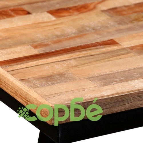 Пейка от регенерирано тиково дърво и стомана, 160х35х45 см ➤ топ цена ➤ sorbe.bg