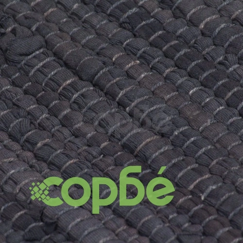 Ръчно тъкан Chindi килим, 160x230 см, антрацит ➤ топ цена ➤ sorbe.bg