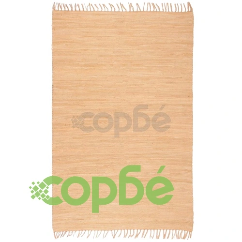 Ръчно тъкан Chindi килим, 160x230 см, бежов ➤ топ цена ➤ sorbe.bg