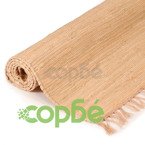 Ръчно тъкан Chindi килим, 160x230 см, бежов ➤ топ цена ➤ sorbe.bg