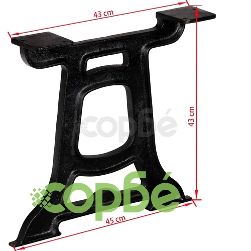 Крака за маса за кафе, 2 бр, Y-образни, чугун  ➤ топ цена ➤ sorbe.bg