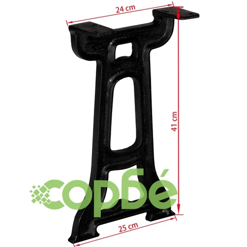 Крака за пейка, 2 бр, Y-образни, чугун ➤ топ цена ➤ sorbe.bg