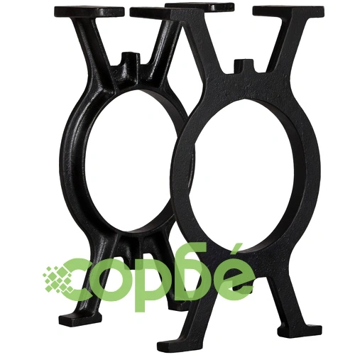 Крака за пейка, 2 бр, O-образни, чугун ➤ топ цена ➤ sorbe.bg