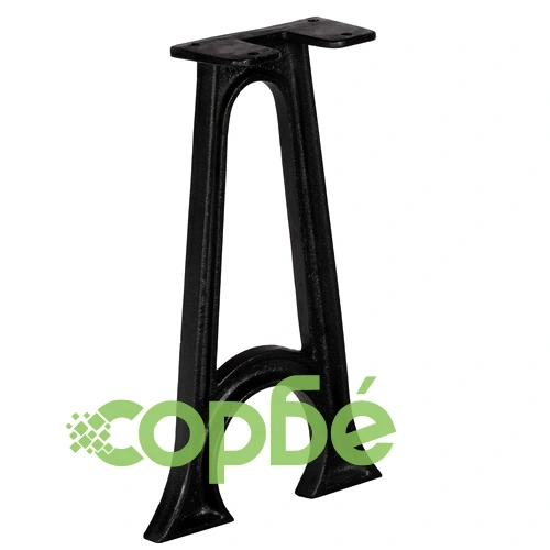 Крака за пейка, 2 бр, арковидна основа, A-образни, чугун ➤ топ цена ➤ sorbe.bg