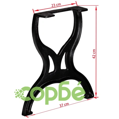 Крака за пейка, 2 бр, Х-образни, чугун ➤ топ цена ➤ sorbe.bg