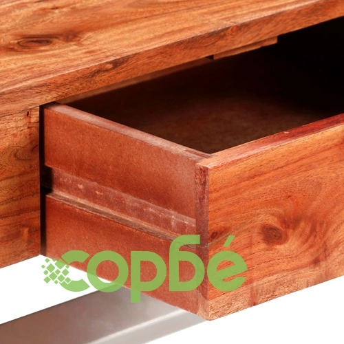 ТВ шкаф с чекмеджета, акация масив, 140 cм ➤ топ цена ➤ sorbe.bg